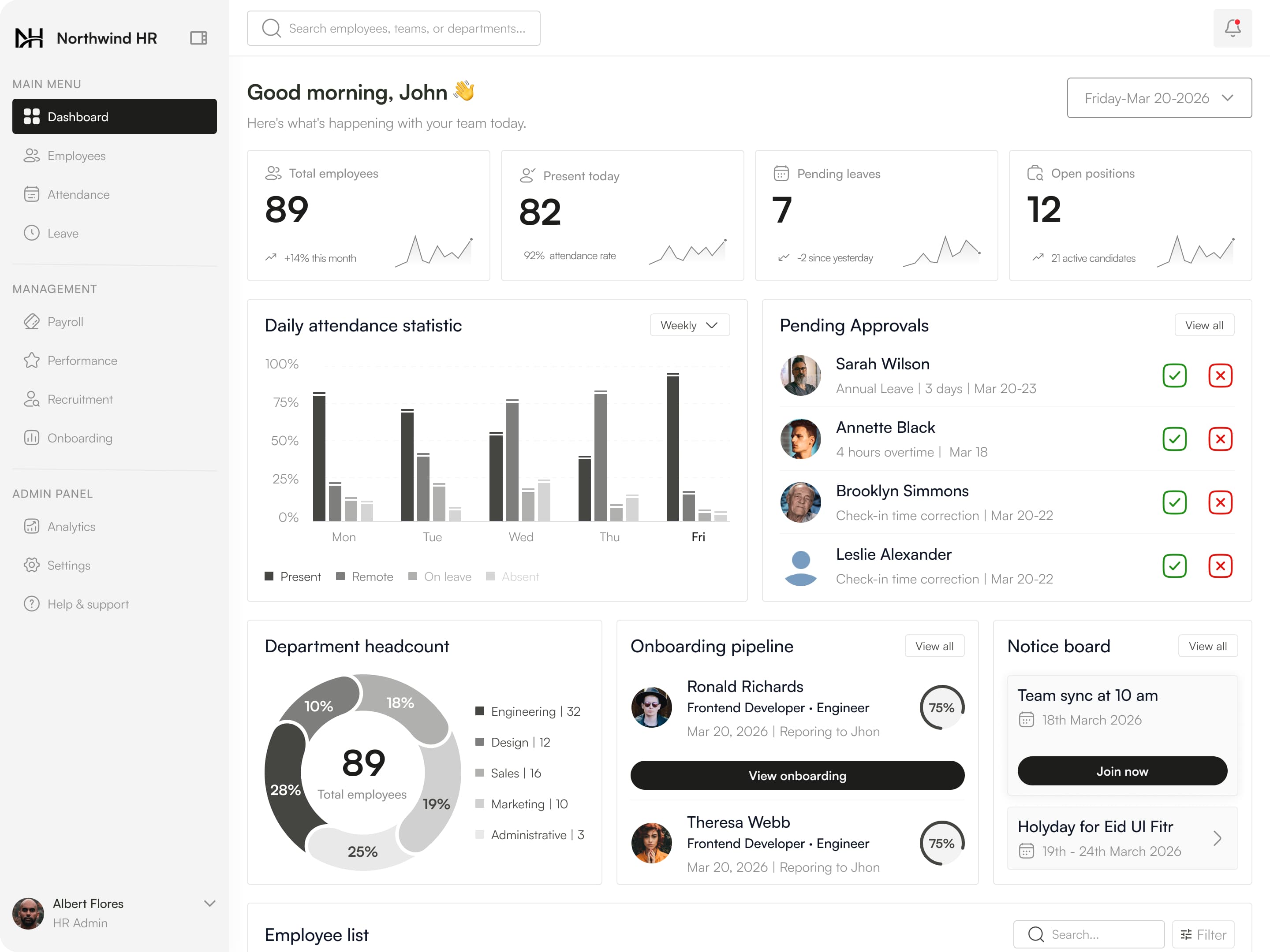 HR Management Platform — UX Case Study