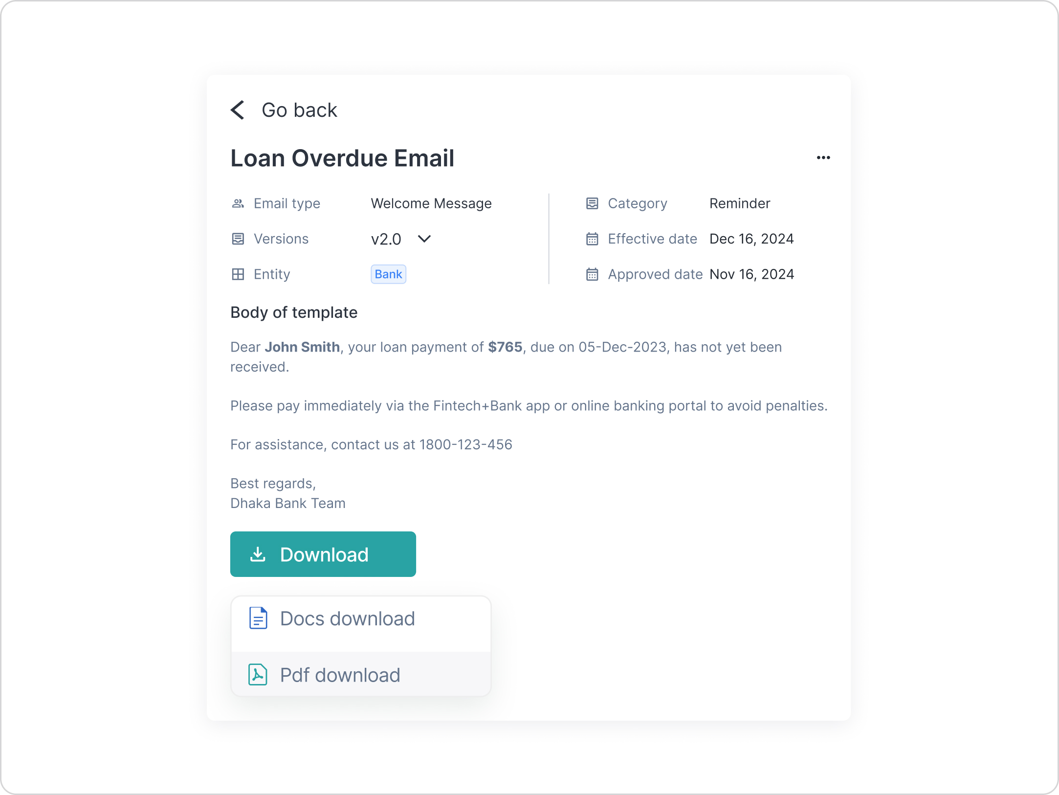 UI cards with download actions — unified export replacing seven scattered CSV buttons.