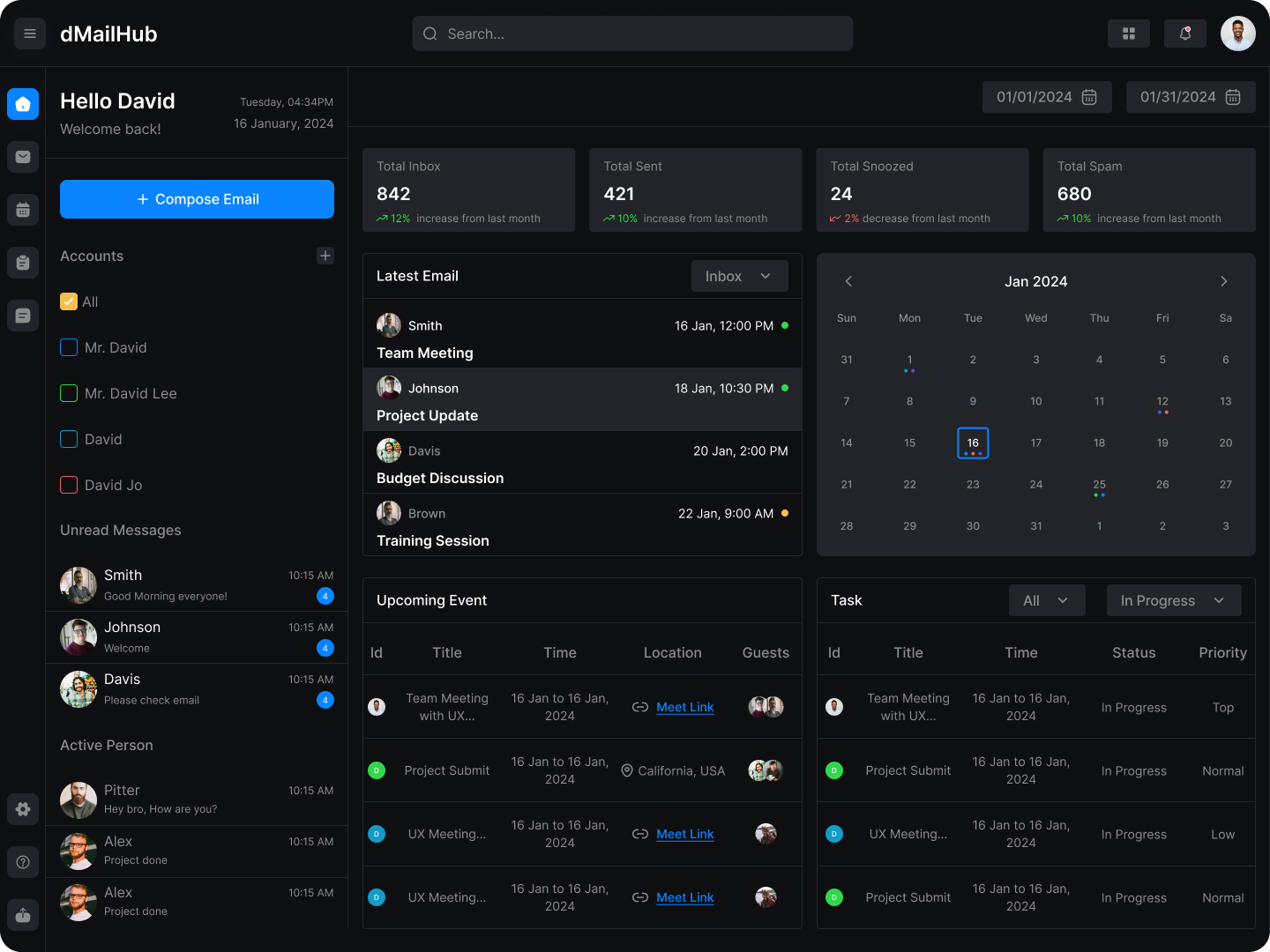 Cloud Email & Calendar management platform