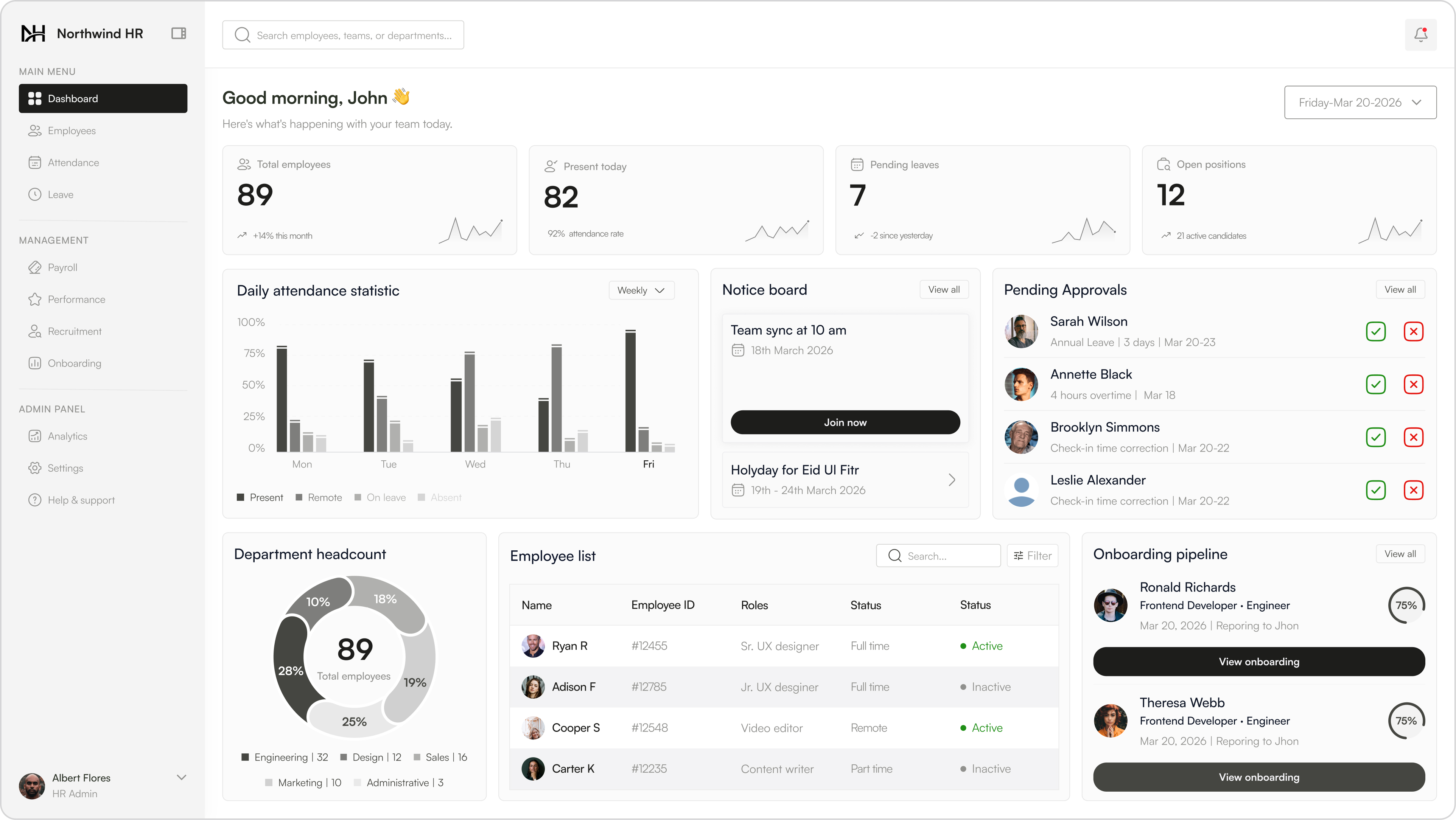 HR Management Platform — UX Case Study